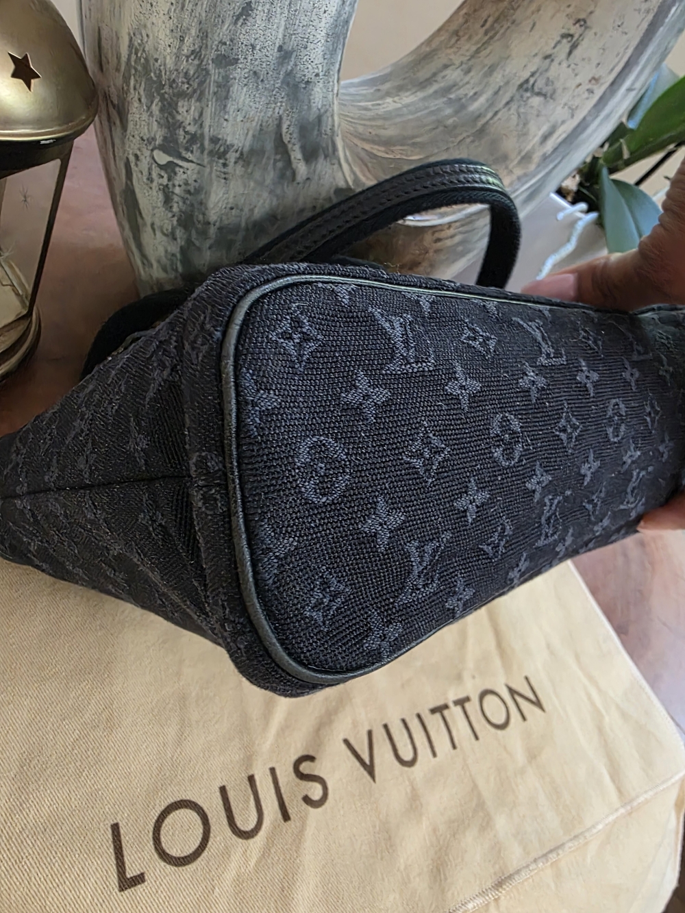 Louis Vuitton Mini Lucille PM Monogram Navy Shoulder Bag Vintage - Picture 8 of 13